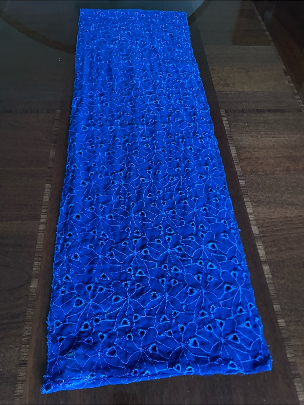 Lovely blue floral pattern SCARF 11” by 40”